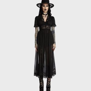 Killstar Open Roads Chiffon Maxi Dress/Duster